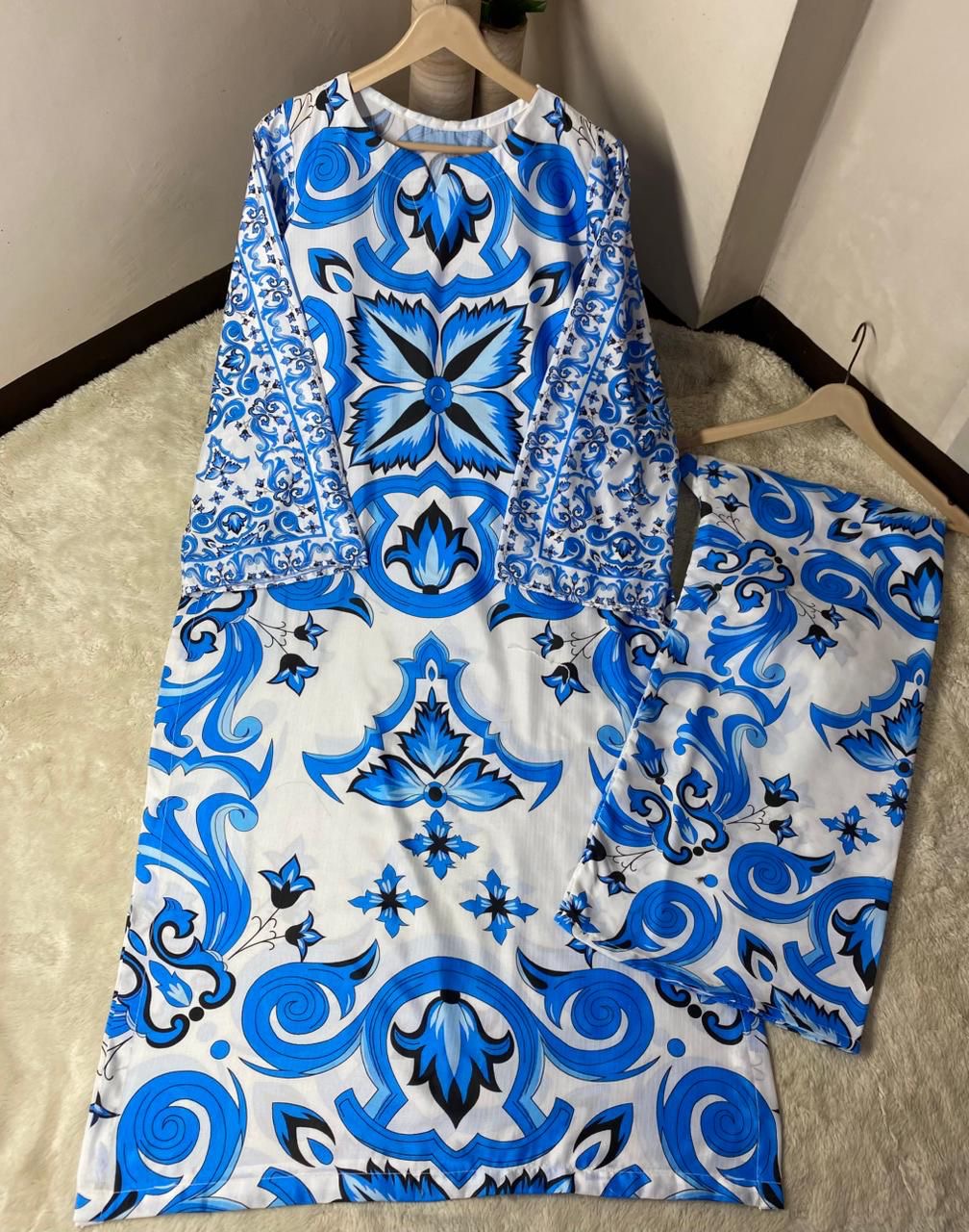 Long Print 2 Pcs Long Shirt ❤️
