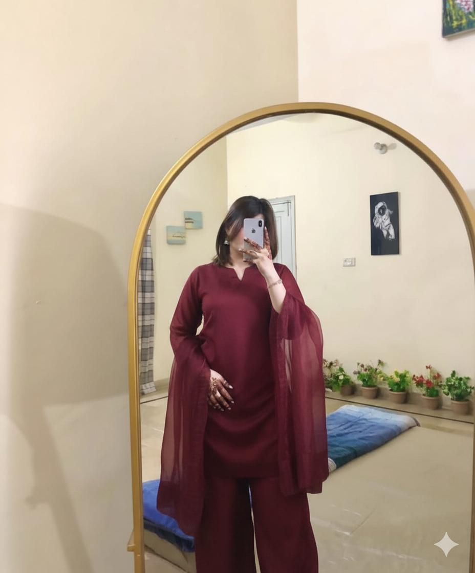 Solid Farshi Shalwar By Maheen Closet ❤️