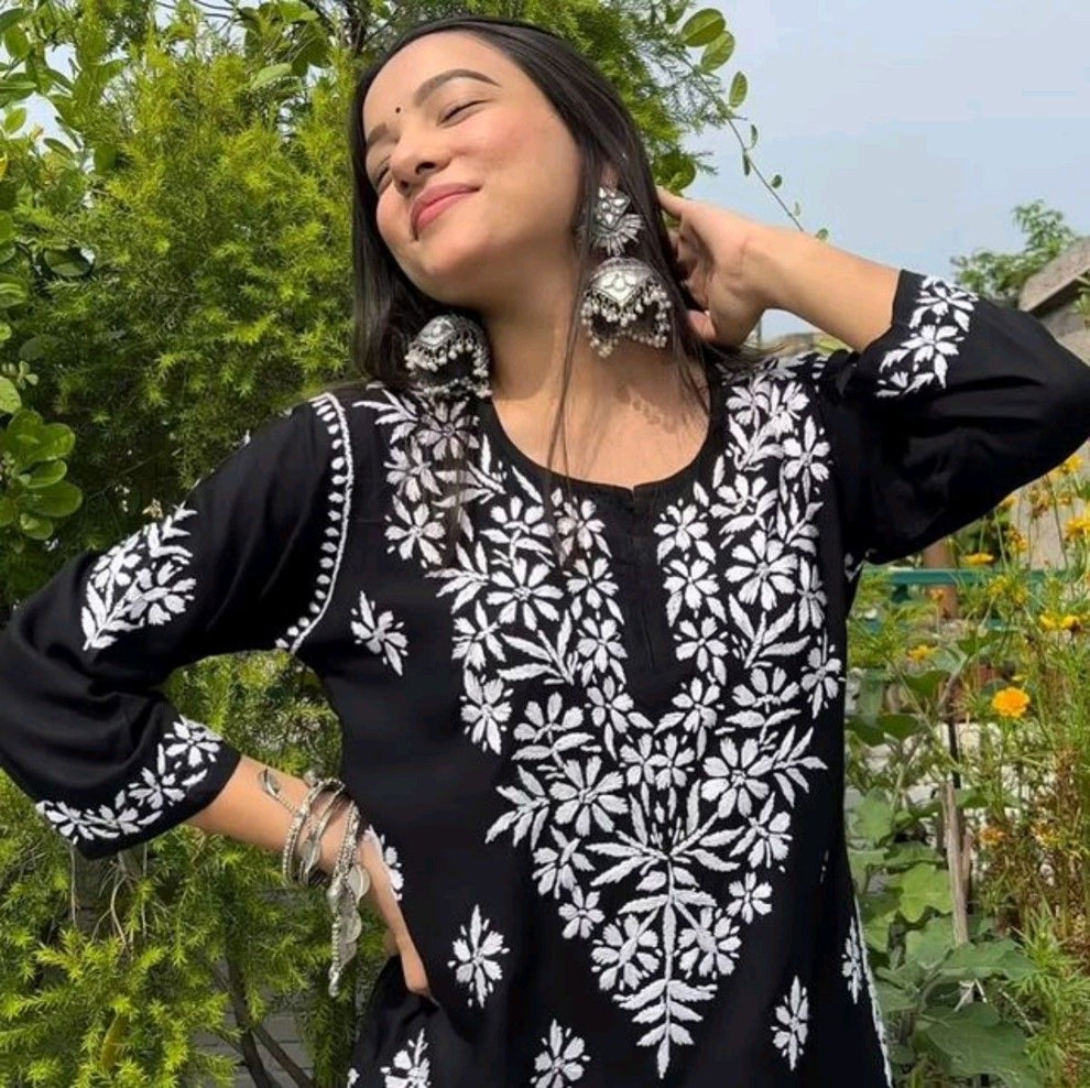 Indian Embroided Kurti In Short