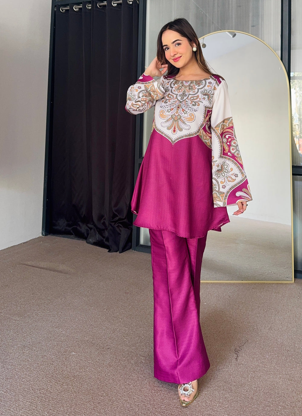 .Pink Kurta Set Premium Quality 100% Original 💕
