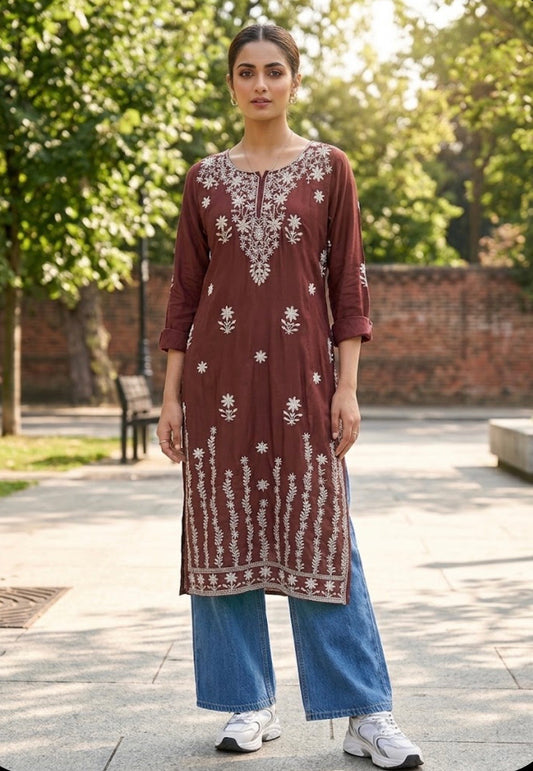 New Indian Embroidery Kurti Summer Stuff long