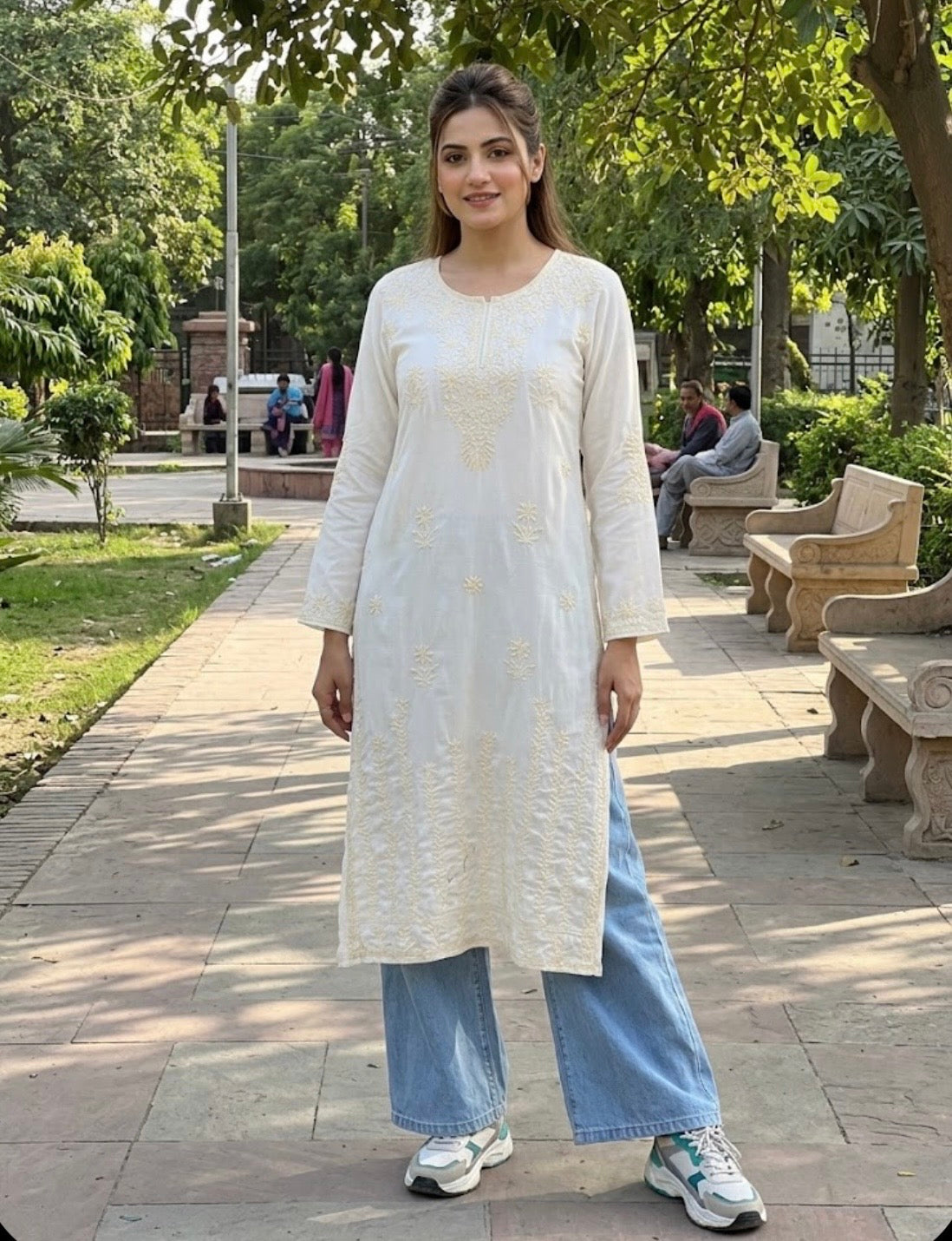 New Indian Embroidery Kurti Summer Stuff long