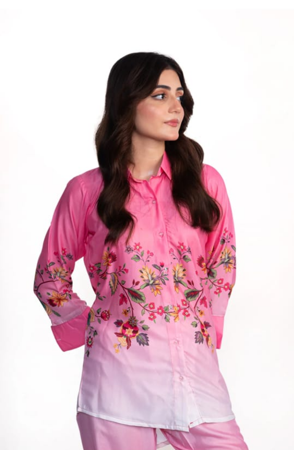 Pinkish Print 2 Pcs Dress