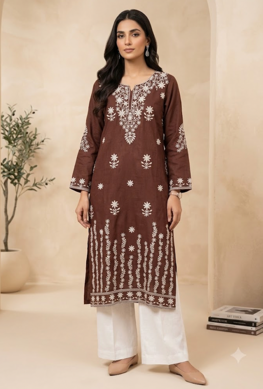 New Indian Embroidery Kurti Summer Stuff long