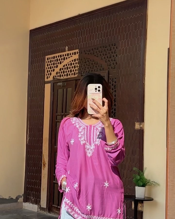 New Desi Embroided Kurti In Short ♥️