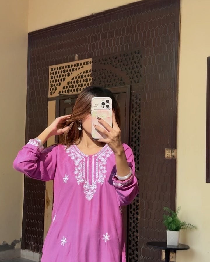 New Desi Embroided Kurti In Short ♥️