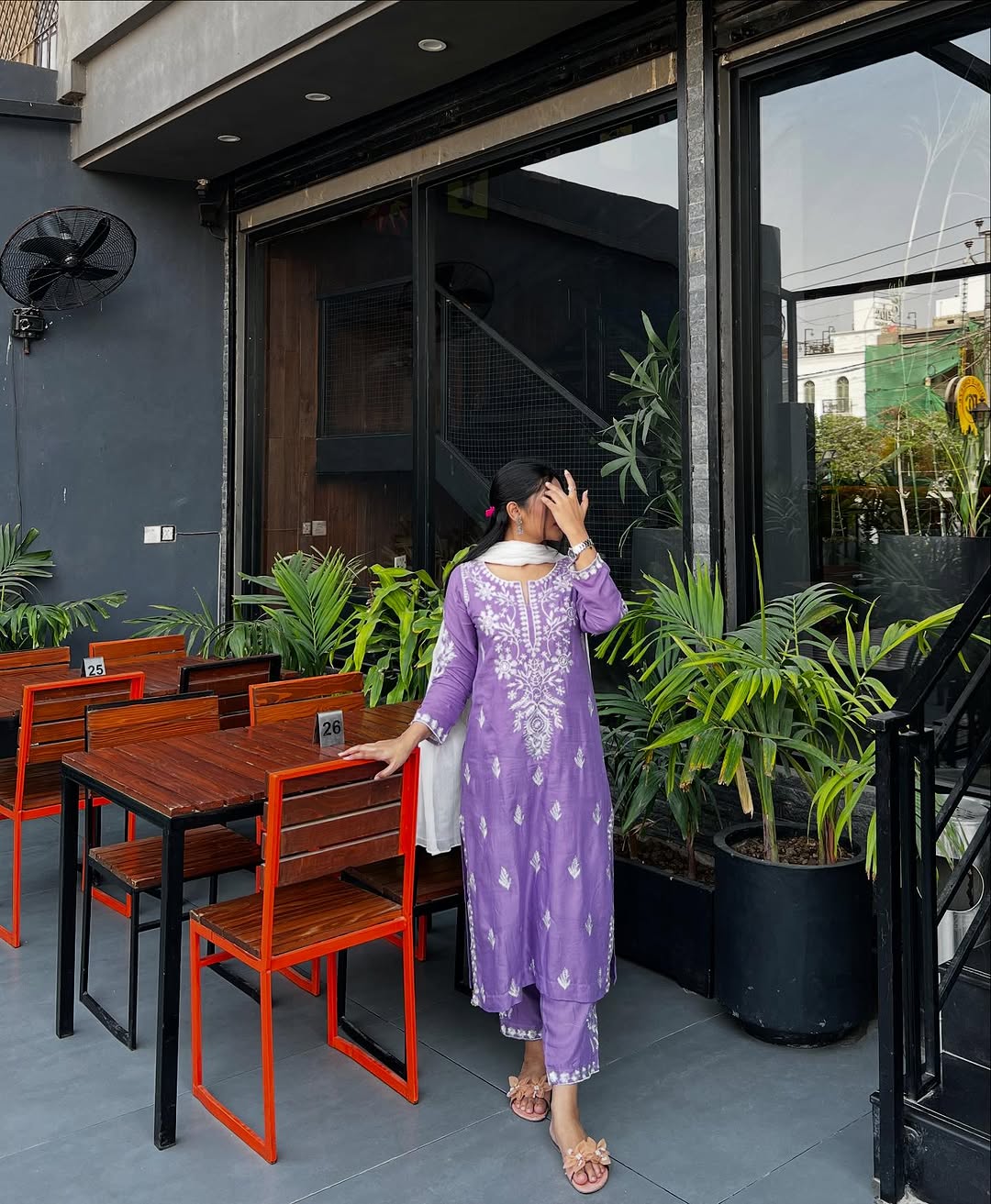 Desi chicken kari long Kurta Set ♥️