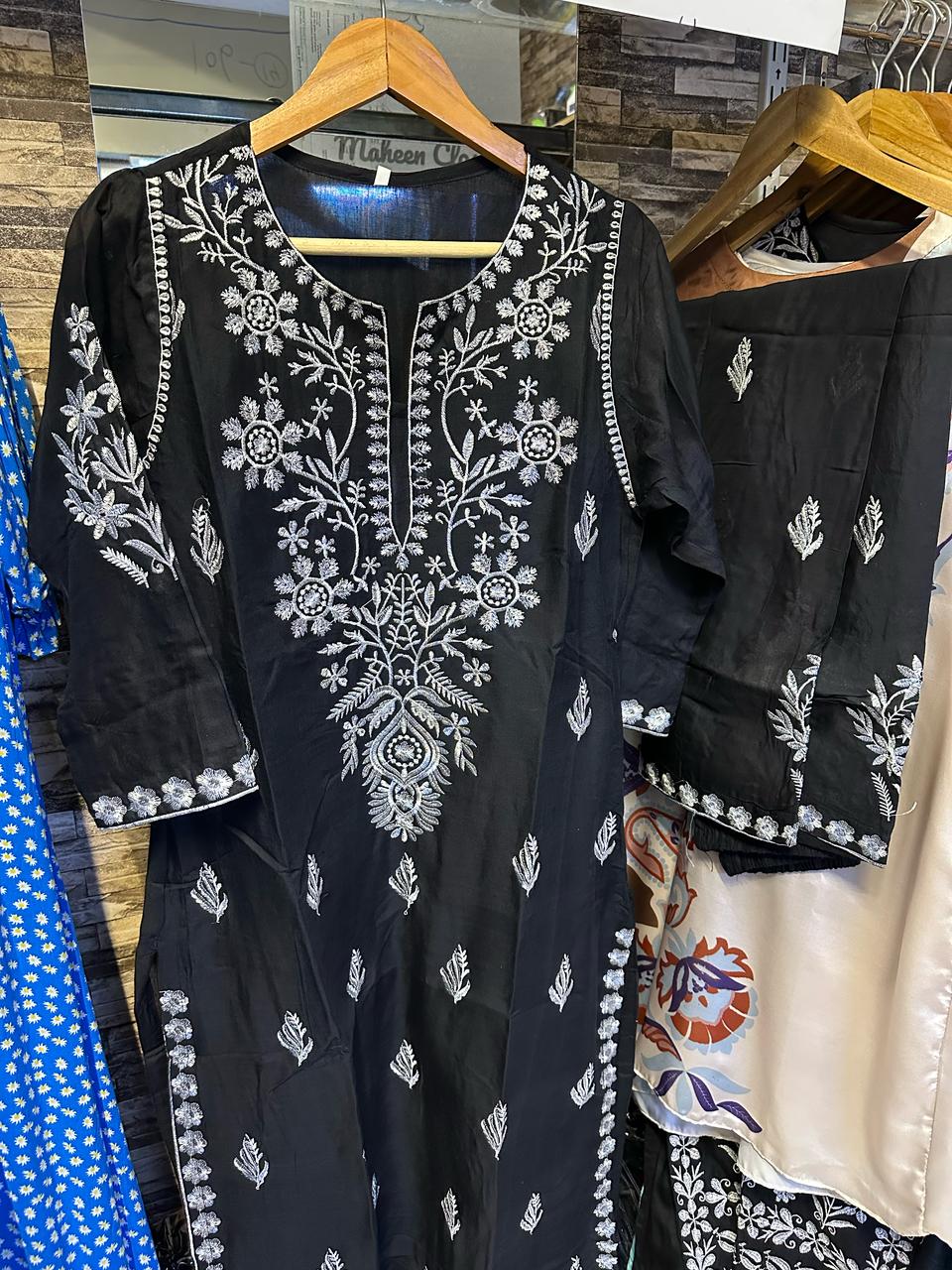 Desi chicken kari long Kurta Set ♥️