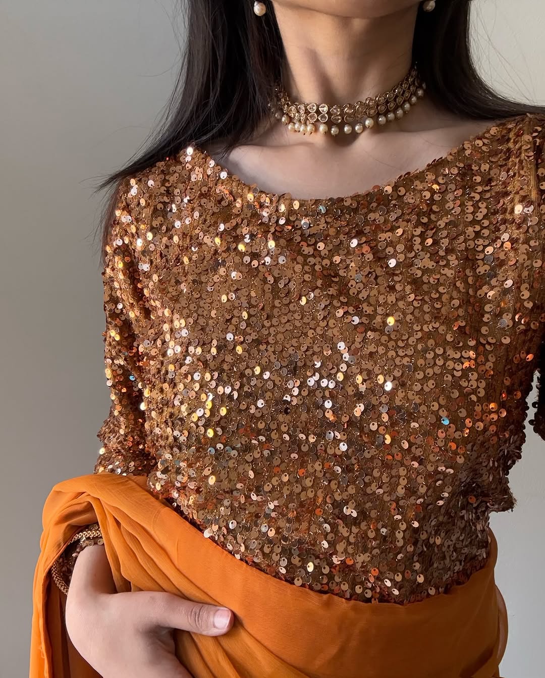 Gold Saree 💕 Premium Quality Ready to Wear